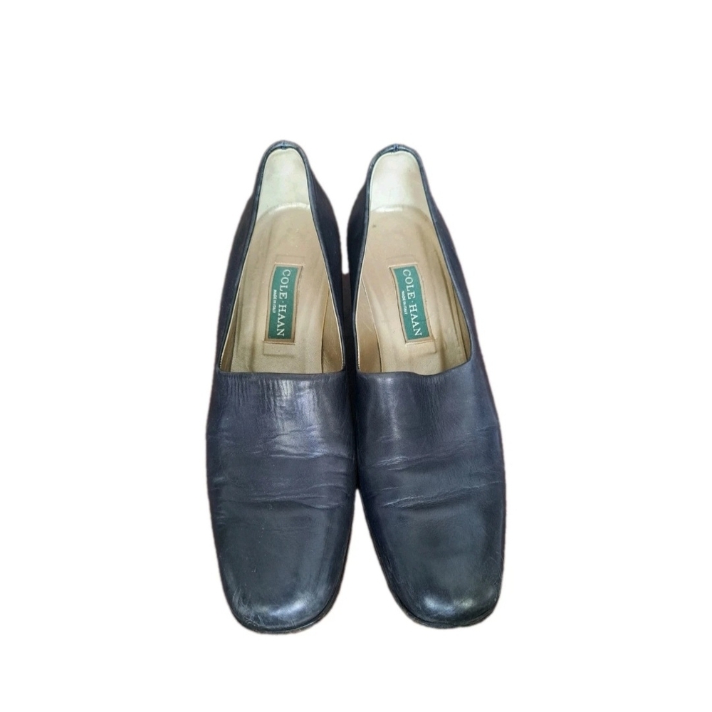 Black Leather Cole E Haan Shoes With Heel